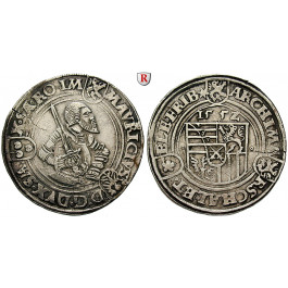 Sachsen, Albertinische Linie, Moritz, Taler 1552, ss+/ss