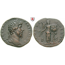 Römische Kaiserzeit, Lucius Verus, Sesterz 164-165, ss+