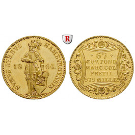 Hamburg, Stadt, Dukat 1864, f.st