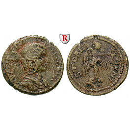 Römische Provinzialprägungen, Makedonien, Stobi, Julia Domna, Frau des Septimius Severus, Bronze 193-217, ss