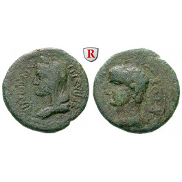 Römische Provinzialprägungen, Makedonien, Thessalonike, Antonia, Mutter des Claudius, Bronze, ss