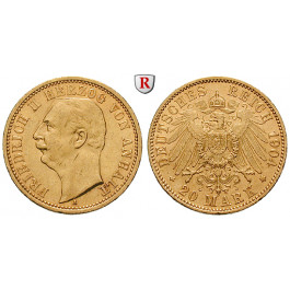 Deutsches Kaiserreich, Anhalt, Friedrich II., 20 Mark 1904, A, f.vz/vz, J. 182