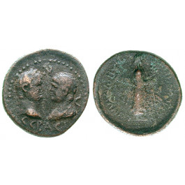 Römische Provinzialprägungen, Aiolis, Aigai, Titus, Caesar, Bronze, ss/f.ss
