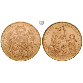 Peru, Republik, 100 Soles 1964, 42,13 g fein, f.st