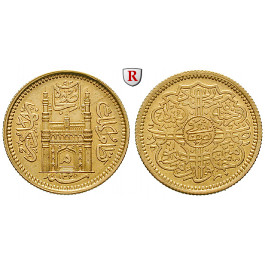 Indien, Hyderabad, Mir Mahbub Ali Khan, 1/2 Ashrafi 1907 (1325 AH), vz-st