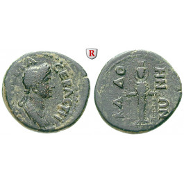 Römische Provinzialprägungen, Phrygien, Kadi, Domitia, Frau des Domitianus, Bronze 82-96, ss