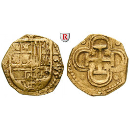 Spanien, Philipp II., 2 Escudos 1595, ss