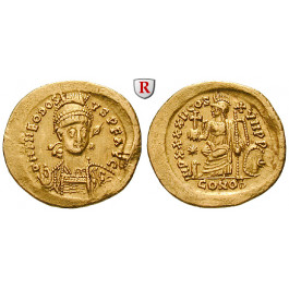 Römische Kaiserzeit, Theodosius II., Solidus 441-450, ss+