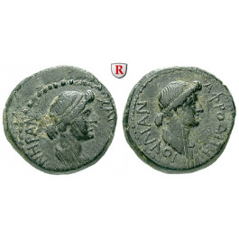 Römische Provinzialprägungen, Mysien, Pergamon, Livia, Frau des Augustus, Bronze, ss-vz