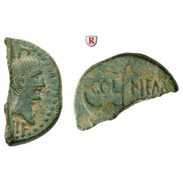 Römische Kaiserzeit, Augustus, As (Halbierung) 10-14, ss+