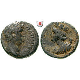 Römische Provinzialprägungen, Koile Syria, Damaskos, Hadrianus, Bronze, ss