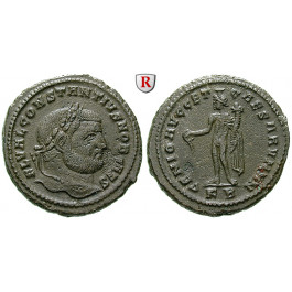 Römische Kaiserzeit, Constantius I., Caesar, Follis 295-296, vz