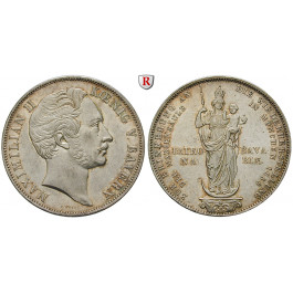 Bayern, Königreich, Maximilian II., Doppelgulden 1855, f.st
