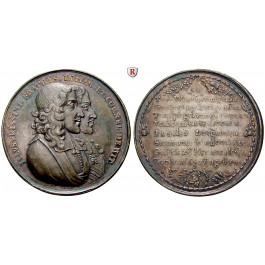 Personenmedaillen, de Witt, Johann und Cornelis - Niederländische Politiker, Silbermedaille o.J. (1672), vz+