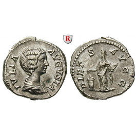 Römische Kaiserzeit, Julia Domna, Frau des Septimius Severus, Denar 196-211, f.vz