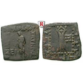 Baktrien und Indien, Königreich Baktrien, Apollodotos I., Bronze, f.ss
