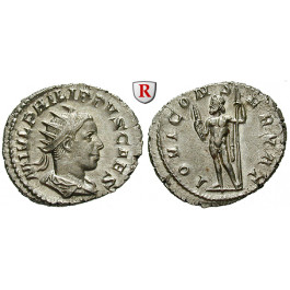 Römische Kaiserzeit, Philippus II., Caesar, Antoninian 244-247, vz+