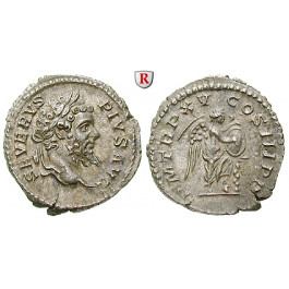 Römische Kaiserzeit, Septimius Severus, Denar 207, f.vz