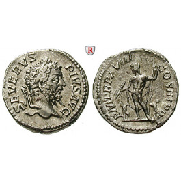 Römische Kaiserzeit, Septimius Severus, Denar 210, ss-vz