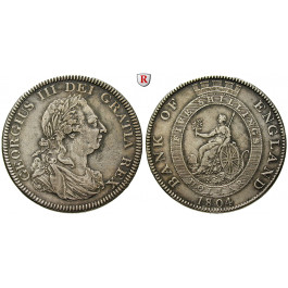 Grossbritannien, George III., Dollar zu 5 Shillings 1804, ss+