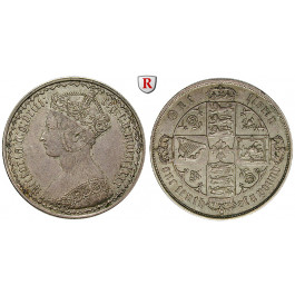 Grossbritannien, Victoria, Florin 1880, ss-vz