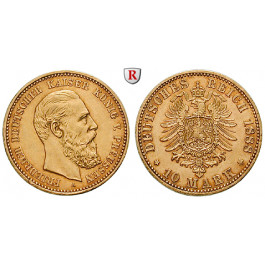 Deutsches Kaiserreich, Preussen, Friedrich III., 10 Mark 1888, A, f.vz, J. 247
