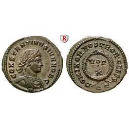 Römische Kaiserzeit, Constantinus II., Caesar, Follis 324, f.st