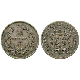Luxemburg, Willem III. der Niederlande, 2 1/2 Centimes 1870, ss+