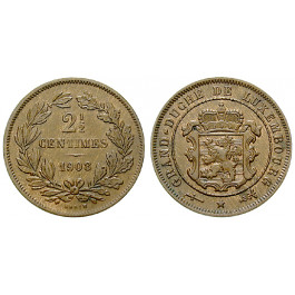 Luxemburg, Wilhelm IV., 2 1/2 Centimes 1908, f.st