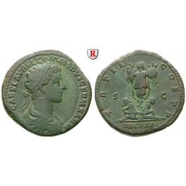 Römische Kaiserzeit, Commodus, Caesar, Sesterz 177, ss+