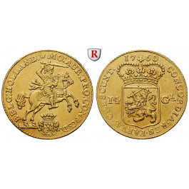 Niederlande, Holland, 14 Gulden (Goldener Reiter) 1760, f.vz