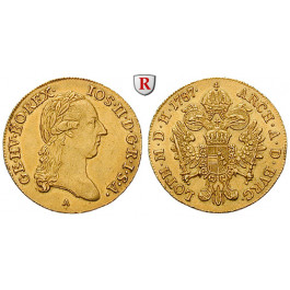 Römisch Deutsches Reich, Joseph II., Dukat 1787, 3,44 g fein, vz