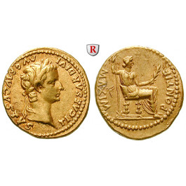 Römische Kaiserzeit, Tiberius, Aureus 14-37, vz
