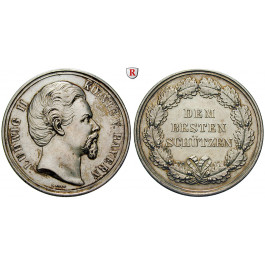 Bayern, Königreich, Ludwig II., Silbermedaille o.J., f.vz
