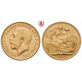Australien, George V., Sovereign 1911-1931, 7,32 g fein, ss-vz