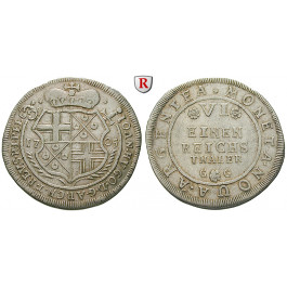 Trier, Bistum, Johann Hugo von Orsbeck, 1/6 Taler 1705, ss