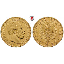 Deutsches Kaiserreich, Preussen, Wilhelm I., 20 Mark 1888, A, ss+, J. 246