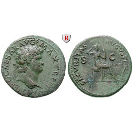 Römische Kaiserzeit, Nero, Dupondius 66, ss-vz/ss