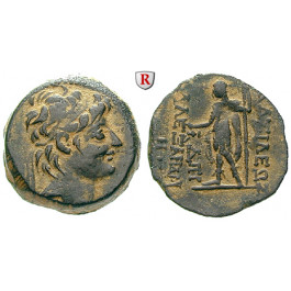 Syrien, Königreich der Seleukiden, Alexander II., Bronze Jahr 184 = 128 v.Chr., ss+