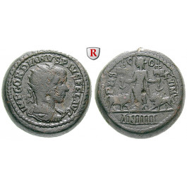 Römische Provinzialprägungen, Thrakien-Donaugebiet, Viminacium, Gordianus III., Medaillon auf dickem Schrötling Jahr 4 = 242-243, ss