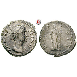 Römische Kaiserzeit, Faustina I., Frau des Antoninus Pius, Denar nach 141, ss