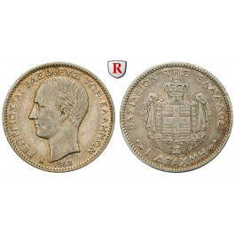 Griechenland, Georg I., Drachme 1868, ss+
