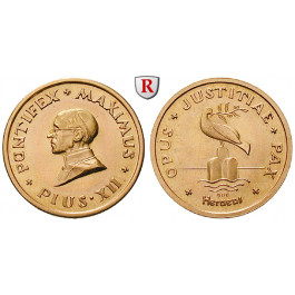 Vatikan, Pius XII., Goldmedaille o.J., 7,15 g fein, vz-st