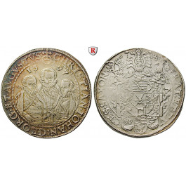 Sachsen, Albertinische Linie, Christian II., Johann Georg, August unter Vormundschaft, Reichstaler 1597, ss+