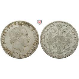 Österreich, Kaiserreich, Franz Joseph I., Vereinstaler 1864, ss-vz