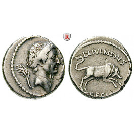 Römische Republik, Caius Iulius Caesar, Denar 42 v.Chr., ss