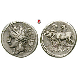 Römische Republik, L. Cassius Caecianus, Denar 102 v.Chr., ss-vz/ss+