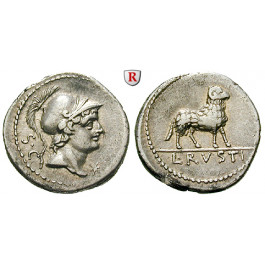 Römische Republik, L. Rustius, Denar 76 v.Chr., ss-vz