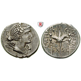 Römische Republik, C. Valerius Flaccus, Denar 82 v.Chr., vz