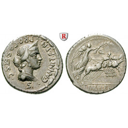 Römische Republik, C. Annius und L. Fabius Hispaniensis, Denar, ss-vz